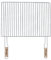 Parrilla 54 x 38 cm Con 2 asas de madera acero cromado parrilla parrilla para óxido