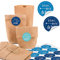 Logbuch-Verlag 24 kleine Kraftpapier Tüten 9 x 15 x 3,5 cm mit Aufkleber Schön, dass du da bist blau türkis - Geschenk Verpackung Mitgebseltüte maritim