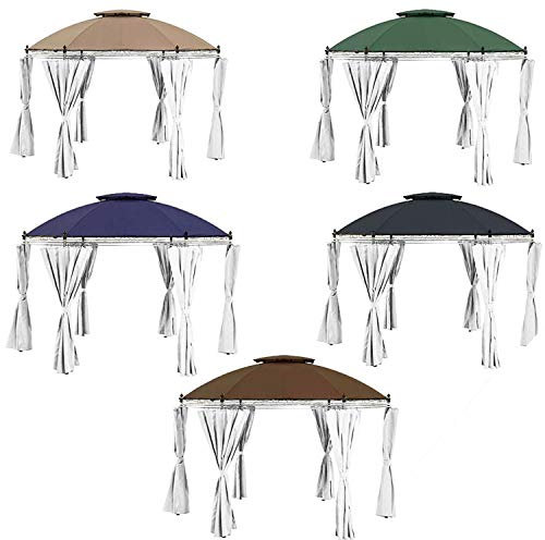 freigarten.de Ersatzdach für Pavillon Ø 350 [cm] Wasserdicht Material: Panama PCV Soft 370g/m² extra stark Modell 4