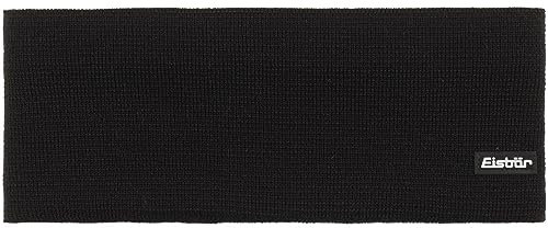 Eisbär Havel High Stirnband schwarz – Klassisches Design, 10 cm Höhe, Merino-Mix (mulesingfrei), Kuscheliges Fleece-Innenband, Perfekt für Outdoor-Aktivitäten – In Verschiedenen Farben Erhältlich