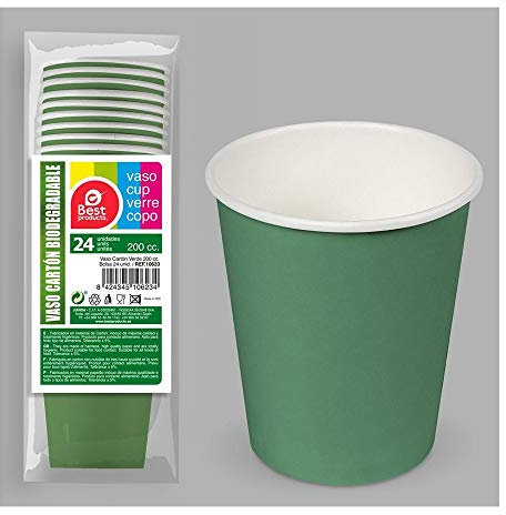 Générique Best Products - 24 GOBELETS Carton BIODÉGRADABLE 20CL Vert