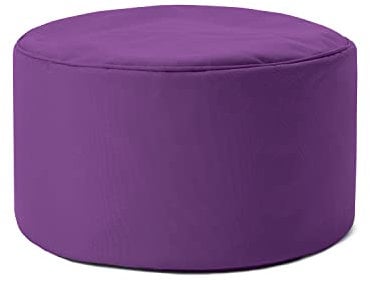 Lumaland Sitzsack Pouf (50 L) | Kompakter Sitzsack mit 3-in-1-Funktion: bequemer Hocker, praktisches Tischchen & stylischer Fußschemel für in- & Outdoor I Mit Flexibler EPS-Füllung | Ø 25 x 45 cm