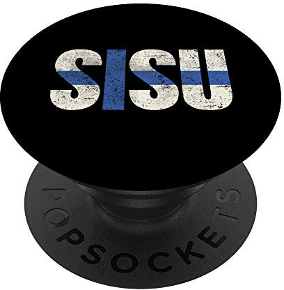 Sisu Finnische Flagge Vintage Distressed Finnland Suomi - PopSockets Ausziehbarer Sockel und Griff für Smartphones und Tablets
