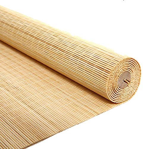 Jolan Natürliche Bambusrollo,Verdunkelungs Vorhänge,Büro/Restaurants,Römischer Jalousien, 50Cm-150Cm Breite,Unbegrenzte Länge.,80x220cm/31.5x86.5in
