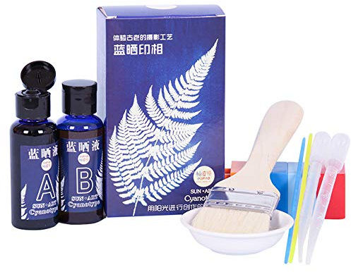 Monkys Cyanotype Set, Kaliumferricyanid Cyanotype Printing DIY Kit für Sun Print Papier Stoff Textilfarben