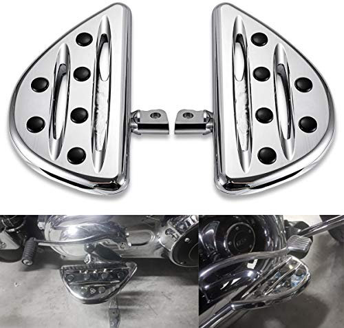 KATUR Repose-Pied PéDale Moto CNC en Aluminium Argent PéDale De Frein PéDale De Commande Au Pied Repose-Pieds Couverture Passager Plancher pour Harley Sportster 883 1200 Touring Dyna Softail