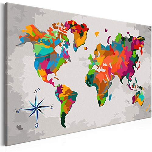 murando - Peinture par Numéros Adulte DIY 50x40 cm - Avec Cadre, Peintures Acryliques et Pinceaux - Tableau à Faire Soi-Même Loisir Créatif Maison Décoration Murale - Lunee n-A-0278-d-a