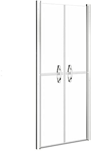 vidaXL Duschtür Nischentür Pendeltür Schwenktür Duschabtrennung Dusche Duschwand Duschkabine Glastür Alurahmen Transparent ESG 101x190cm