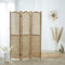 Homestyle4u 2014 Paravent 3 panneaux en bois naturel, protection visuelle espagnole