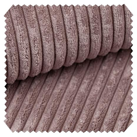 novely® PORTO - Polsterstoff in Breitcord-Optik - Ultraweicher Möbelstoff - Pflegeleichte Meterware 1 lfm Farbe: 27 Altrosa