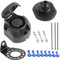 SPARKMOTO Anhänger Steckdose 13 Polig, mit Metall Steckdose Montagehalterung Wasserfester Dichtung,12V Wasserdicht 13 polige Anhängersteckdose,PKW Auto Anhängerkupplung 13polig Steckdose,nach ISO11446