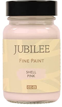Guild Lane Jubilee Furniture Paint – Upcycle & Transform Wood, Metal & Glass – Soft Sheen Finish for Indoor & Outdoor – Durable & Easy to Apply Multi-Surface Paint (Shell Pink, 60ml)