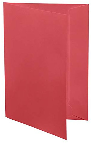 100 Stück Artoz Präsentationsmappen für DIN A4 - Rot - gerippter Karton - 220 g/m² - 220 x 310 mm - hochwertige Bewerbungsmappen