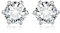 JewelryPalace Rund 0.6ct Moissanite Solitär Ohrstecker Silber 925 Damen, Simulierter Diamant Braut Schmuck Set, Ohrringe Silber Mädchen Edelstein, Ohrstecker Silber Klein mit Stein Geschenk Frauen