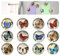 FuninCrea Magnet Kühlschrank Aufkleber, 12 Stücke Glas Bunter Schmetterling Muster Kühlschrank Magnet Aufkleber Anwendbar auf Kühlschrank Dekoration (B)