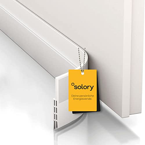 3X Solory© Zugkluftstopper selbstklebend | Mit dem Zugluftstopper für Deine Türen effizient Energie sparen | Fensterdichtung, Türdichtung, Zugluftstopper