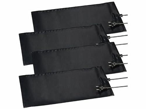 Royal Gardineer Outdoor-Heizmatte: 4er-Set Heizmatten für Pflanzenanzucht/Terrarien, Größe S, IP67, 20 W (Pflanzen Wärmeplatte, Wärmematte Zimmergewächshaus, Hund)