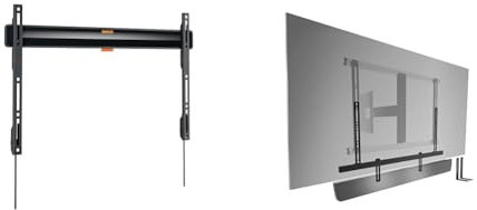 Vogel's Comfort TVM 3605 Flache TV-Wandhalterung für 40-100 Zoll Fernseher & Sound 3550 Universelle Soundbar Halterung