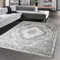 CARPETIA Wohnzimmer Orientteppich mit Verzierungen • Hoch-Tief-Effekt • glänzend Silber grau-beige, 200 x 290 cm