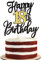 Xsstarmi 1 Pack Happy 18th Birthday Cake Topper Glitter 18 Fabulous Adult Birthday Cake Pick Cheers to 18 Years Cake Decoration for Happy 18th Birthday Party Anniversary Supplies Gold