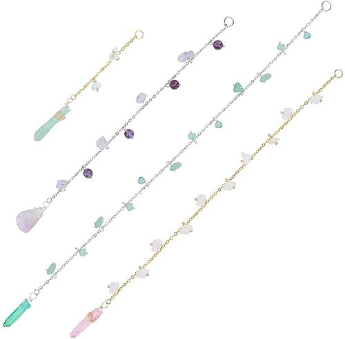 craspire 4-Teiliges Haarperlen-Kristall-Haarschmuck-Set, Dreadlock-Zubehör, Haarschmuck, Ringe, Quasten, Haarringe, Schmuckanhänger Für Zöpfe, Haarspiralen, Manschetten, Spulen Für Das