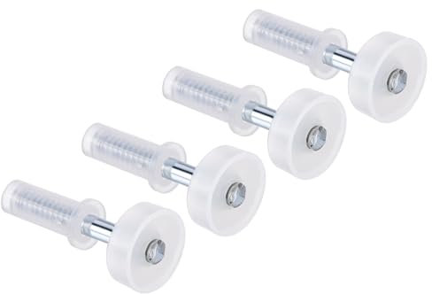 uxcell Bifold Door Hardware, 4-Pack Bi-Fold Door Top Guide Wheel, Bifold Closet Door Hardware Repair Part Kit for Sliding Wardrobe Doors Folding Door, Silver