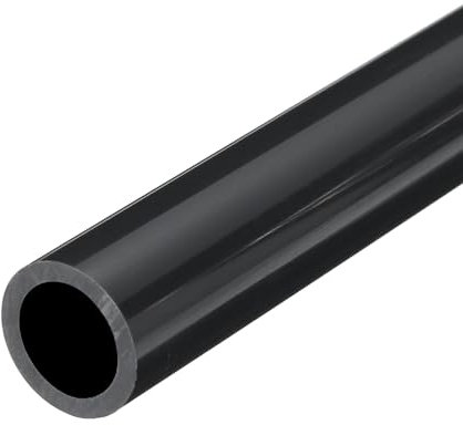 QUARKZMAN Tube Rigide en PVC Tube Rond 15.4mm ID 20mm OD 350mm de Long Gris foncé Manchon de Câble Résistantes aux Chocs pour l'Artisanat des Conduites d'Eau