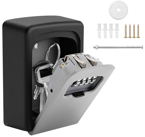 COACOM 1 boîte à clés à combinaison grise - Armoire à clés murale - Pour l'extérieur