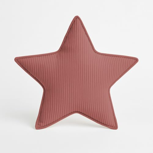 chilly pilley® Stern Dekokissen & Kuschelkissen – Weiches Sternkissen in Sternform aus Samt oder Cord, Velvet- & Optik, in vielen Farben – Deko & Geschenk für Kinderzimmer (Cord Dunkellrosa)