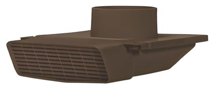 PreVent-It Soffit Vents 4 Inch - Only Design that Prevents Moist Air from Re-entering Home, Under Eave Exterior Vents for Bathroom Exhaust Fan, Screws Included, Brown, 1-Pack