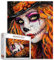 Tucocoo Halloween Girl Jigsaw Puzzle 1000 Pieces Puzzles for Adults, Spider Web Scary Face Portrait Art Jigsaw Puzzles for Challenging Family Activity Games Colorful DIY Puzzle for Home Decor Gifts