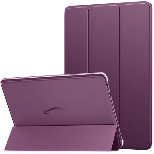 MoKo Case for All-new Amazon Fire HD 10 Tablet (13th Generation, 2023 Release) 10.1, PU Leather Trifold Stand Cover for Fire Tablet 10 2023, Auto Wake/Sleep, Dark Purple