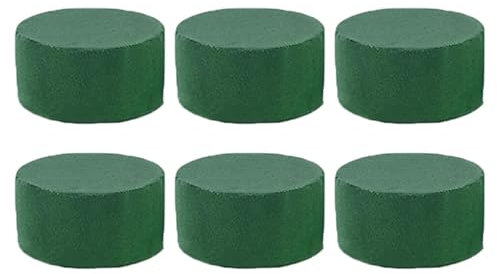 Steckschaum Set 6 Stück Blumensteckschaum Zylinder 4 X 8 cm - Nasssteckschaum Steckmoos Steckmasse Für Frischblumen Kunstblumen Blumen Gesteck Blumenstrauß Schaumstoff Basteln Deko