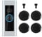 Doorbell Button Replacement with 4Pack Buttons / 2Pack Screws, Replacement Video Doorbell Buttons Compatible with Doorbell Pro, Repair Split Cracked Broken Button(COLOR:Black)