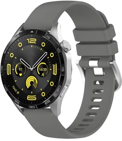 FANYUAN Armband kompatibel mit Fossil Hybrid Smartwatch HR, Weiches Silikon Uhrenarmband, Verschleißfest, Ersatzarmband für Fossil Hybrid Smartwatch HR.(Grau)