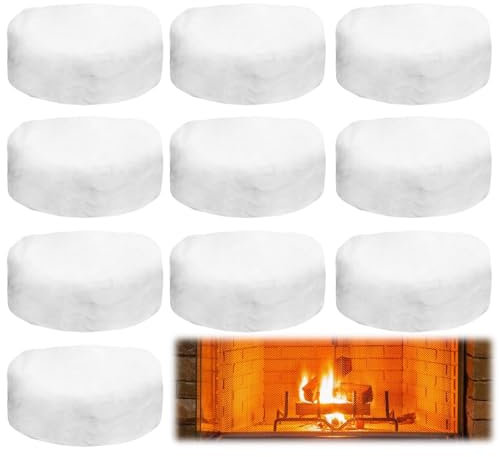 10 Stück Keramikwolle für Bioethanol Kamin, Keramikwolle für Bioethanol, Kamin Keramikschwamm für Bio Ethanol Kaminofen, Bioethanol Ersetzen Sie Den Docht
