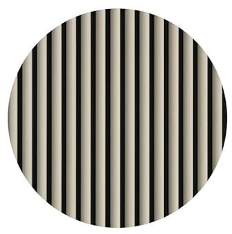 Tuda Grass Direct Velour Acoustic Wall Slatted 3D Panel Curved Slat - Cream - Sample