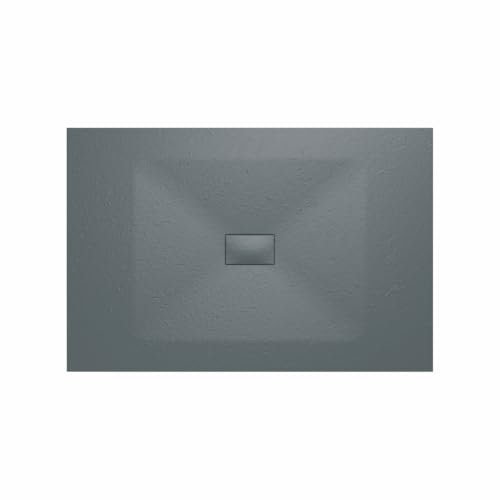 Aquariss SMC - Piatto doccia rettangolare effetto ardesia, 1500 x 1000 mm, colore: Antracite