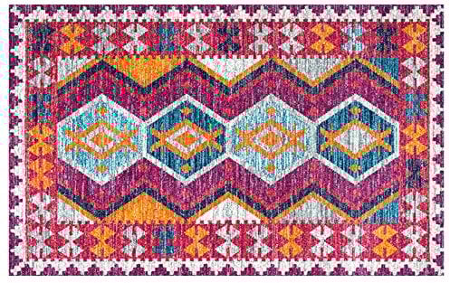 Petyoung Door Mat Indoor Outdoor 60x90CM, Super Soft Non Slip Doormat Water Absorbent Floor Mats Entrance Rug, Vintage Bohemian Area Rug