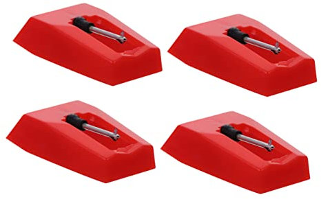 Toyvian 4 Stück Plattenspieler Nadel Stylus Ersatz Für Grammophon Und Phonographen Hochpräzise Aluminiumnadeln Klarer Klang Rot Für Vinyl Liebhaber
