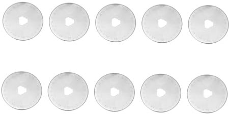 Warmhm 10stücke Rollschneiderklingen Ersatz Rundschneiderklingen Für Stoffschneideklingen Cutterklingen Mit Aufbewahrungsbox Für Schneidradklingen