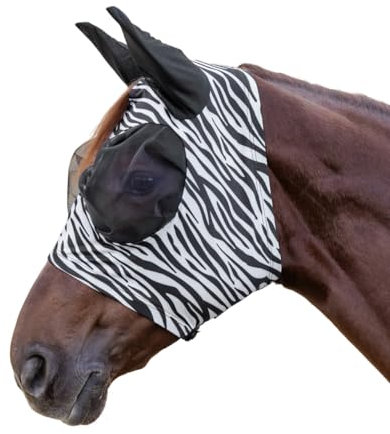 Waldhausen Fliegenmaske Puck Zebra, schwarz/weiß, WB