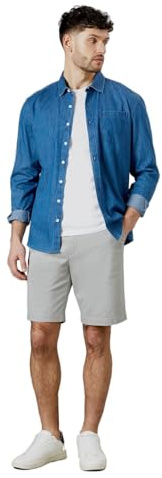 Maine Premium Chino Shorts, 36, Pale Grey
