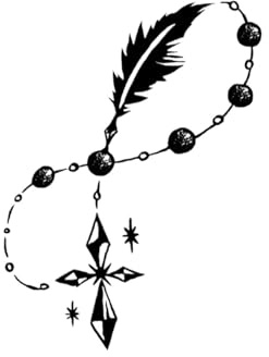 Autocollants de tatouage à base de plantes en forme de croix de plumes, semi-permanents, non réfléchissants, imperméables, longue durée 2 semaines, faux tatouages, tatouages ​​temporaires