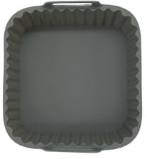 Fackelmann 42689 Panier Silicone, Moule pour friteuse à air Chaud, Moule pour friteuse sans Huile, Gris, 17x17x6.5 cm