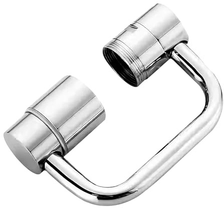 Wasserhahnverlängerung für Waschbecken, schwenkbarer Wasseradapter, 1080 Grad drehbare Düse, Multi-Winkel-Wasserhahn-Anschluss, spritzwassergeschützte Befestigung, tägliche Waschhilfe, 7,9 x 4,96 x