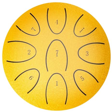 Steel Handpan 4 Zoll 9 Noten Trommel Chakra Ätherisch für Entspannung Meditation praktisch im Freien