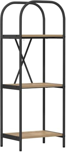 vidaXL Modern Freestanding Living Room Shelf, Wooden Shelves, Rectangular Bookcase Furniture, Storage Decoration, Home Book Organizer