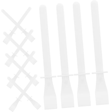 TEHAUX 50pcs Adhesive Spreaders for Precise Glue Application Ultratough Leather Craft Sticks with Small Scraper Multipurpose DIY Tool for Oil Painting and Craft Supplies