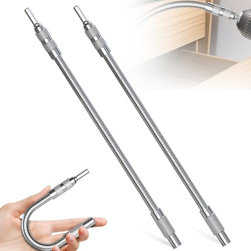 2 PCS Flexible Extension Drill Bit Shaft Holder, Batch Head Connecting Rod Flex Shaft Extensions Socket Drill Multi-Function Electric Drill Shaft Bit Holder